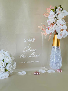Wedding Photos Social Media Signage 