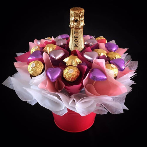 Chocolate Bouquet Champagne Arrangement